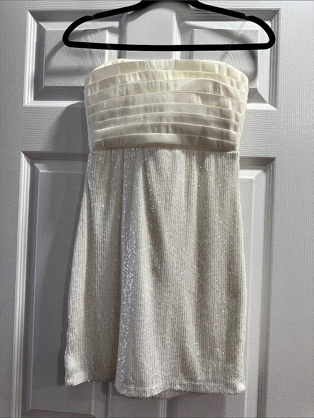 Speechless Sequin Mini Dress in White Like New